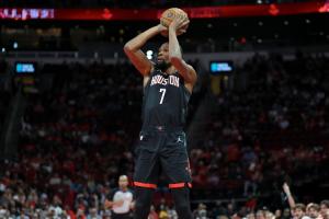 正负值+19！杜兰特半场砍20+3&连续第30场对开拓者砍20+ 历史第一