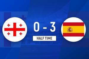 半场-西班牙暂3-0格鲁吉亚 费兰造点+破门奥亚萨瓦尔传射
