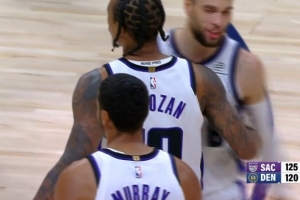 一锤定音！德罗赞强攻打成2+1 国王将分差拉开到6分杀死比赛