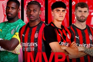 米兰11月队内最佳候选：迈尼昂、莱奥、巴特萨基和普利西奇