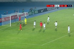 头球爆扣！张君豪底线传中，赵松源破门