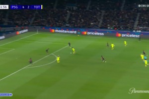 热刺后防盯人不紧！帕乔乱战中破门，巴黎4-2领先热刺！